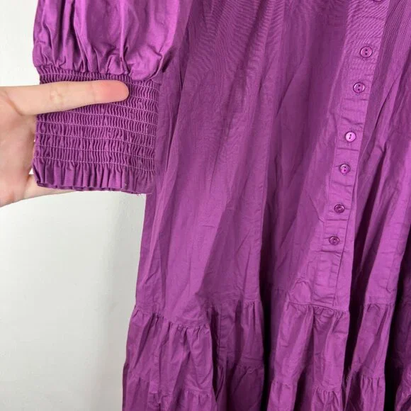 Bohera Purple Pearl Lou Fit & Flair Long Sleeve Maxi Dress - Picture 3 of 6